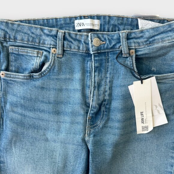Zara - cropped flair jeans / NWT - sz 6 US - Picture 4 of 6